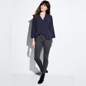 VINCE Ski Skinny Ponte Pants Mid Rise Stretch Charcoal Gray Women’s Size 4